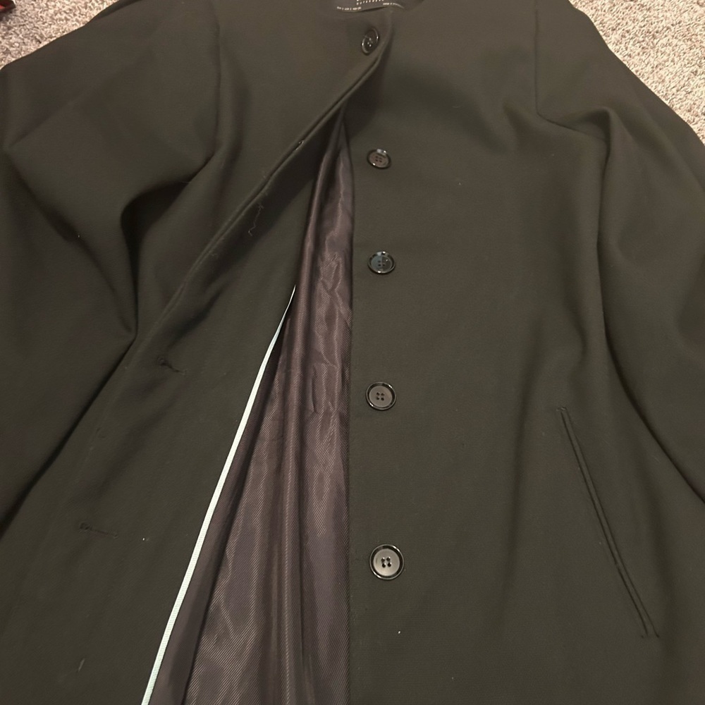 Zara Basic Outerwear Hidden Button Black Jacket S… - image 6